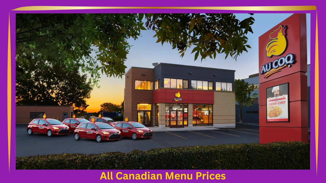 Au Coq Menu With Prices In Canada