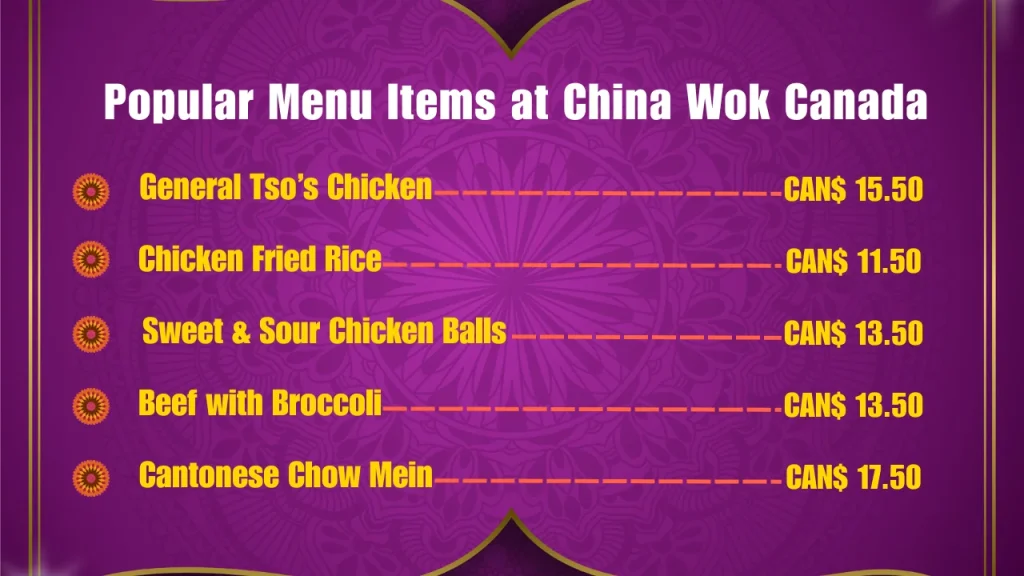 China Wok Menu Prices In Canada 2 Popular Menu Items at China Wok Canada