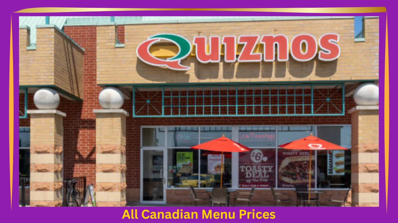 Quiznos Menu With Prices In Canada
