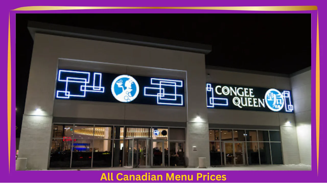 Congee Queen Menu With Prices In Canada