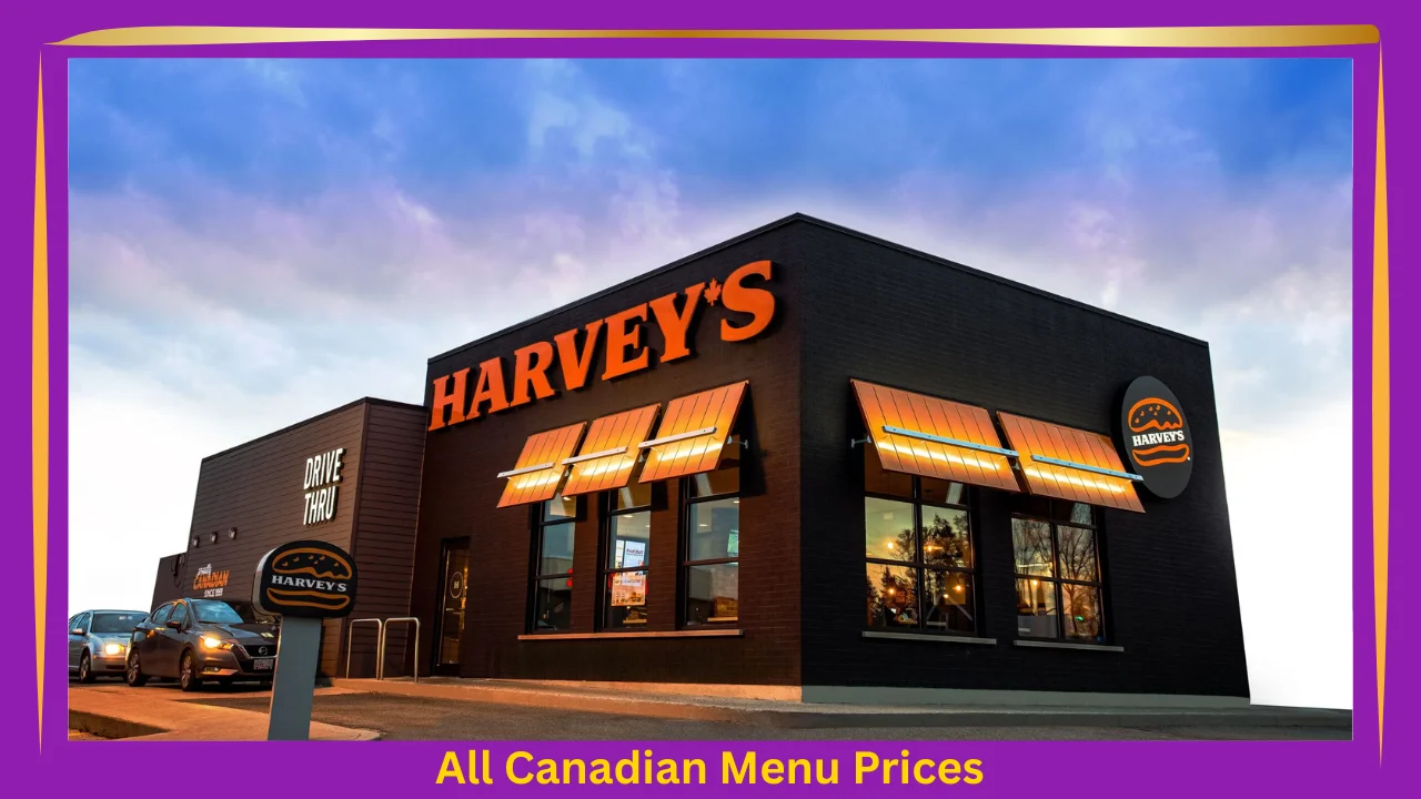 Harvey's Menu With Prices In Canada