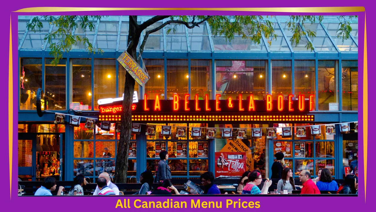 La Belle et La Boeuf Menu Prices In Canada 1 La Belle et La Boeuf Menu With Prices In Canada