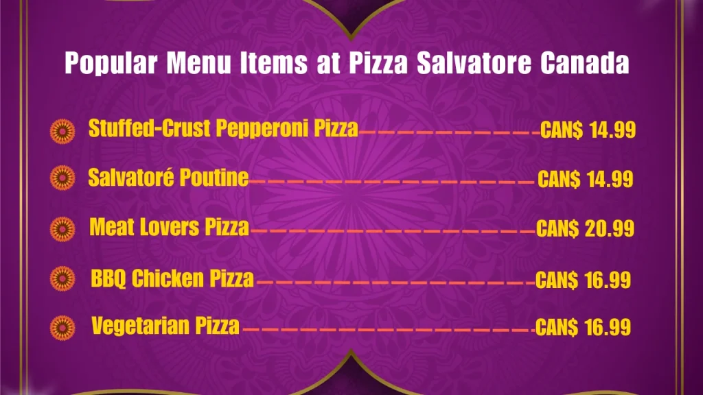 Salvatore Pizza Menu Prices In Canada 2 Most Popular Menu Items at Pizza Salvatoré Canada