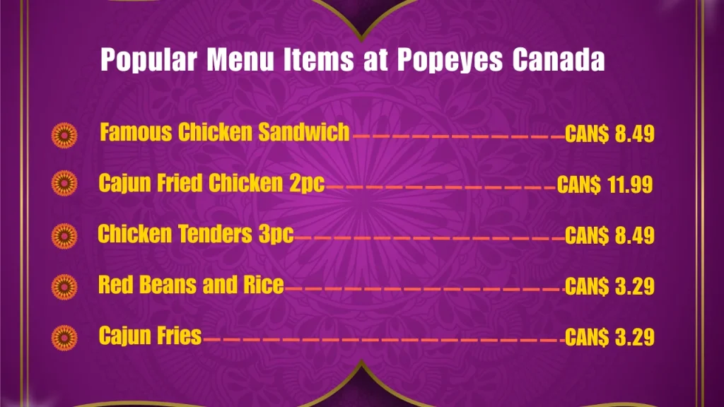 Popeyes Menu Prices In Canada 2 Most Popular Popeyes Menu Items in Canada