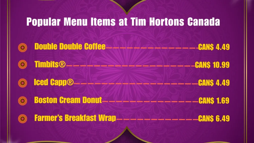 Tim Hortons Menu Prices In Canada 2 Most Popular Tim Hortons Menu Items in Canada