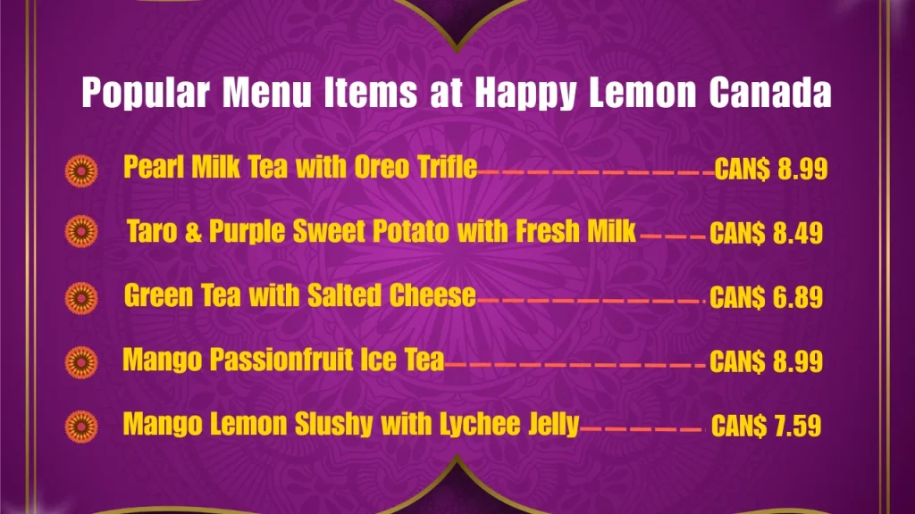 Happy Lemon Menu Prices In Canada 2 Popular Menu Items at Happy Lemon Canada