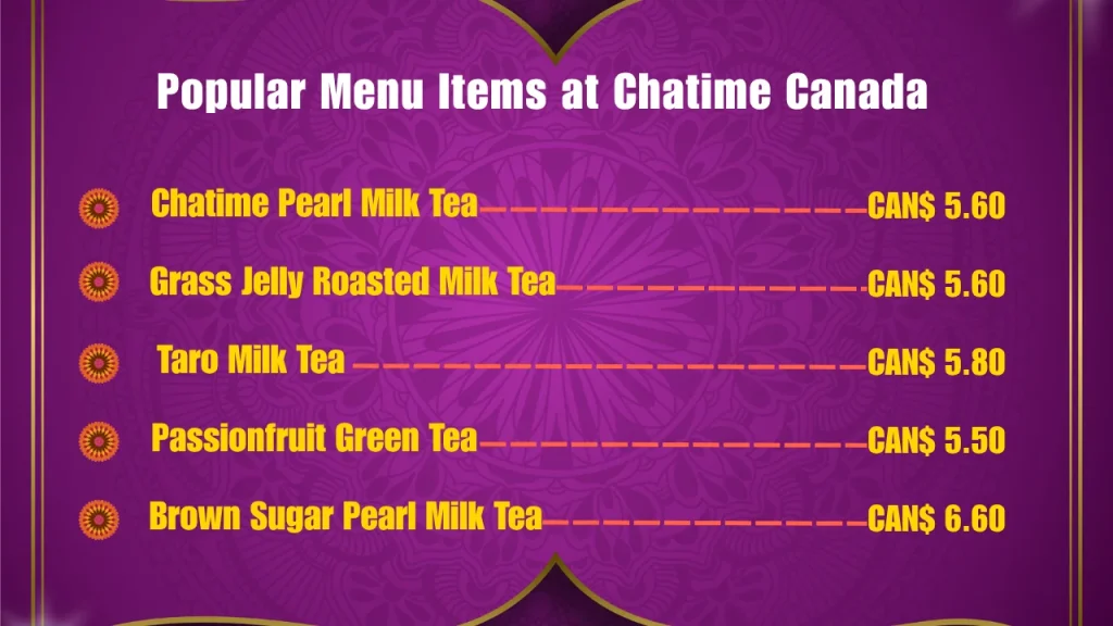 Chatime Menu With Prices In Canada 2 Most Popular Chatime Menu Items in Canada