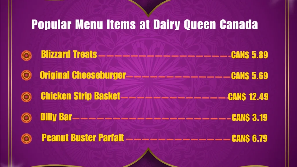 Dairy Queen Menu Prices In Canada 2 Most Popular Dairy Queen Menu Items in Canada