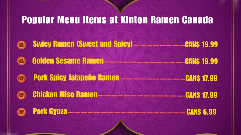 Kinton Ramen Menu Prices In Canada 2 Most Popular Menu Items at Kinton Ramen in Canada