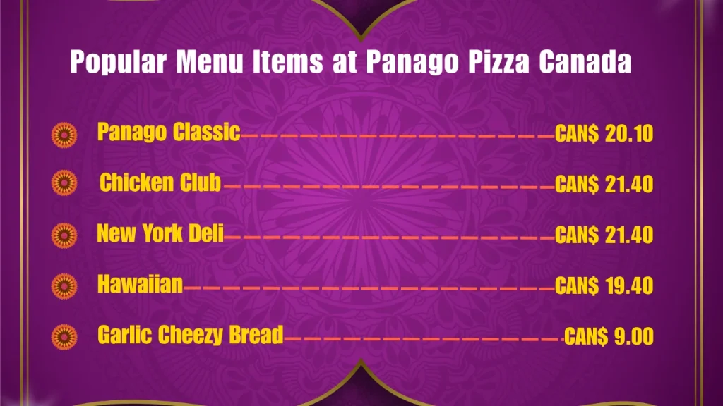 Panago Pizza Menu Prices In Canada 2 Most Popular Panago Pizza Menu Items in Canada