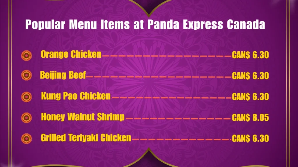 Panda Express Menu Prices In Canada 2 Most Popular Panda Express Menu Items in Canada