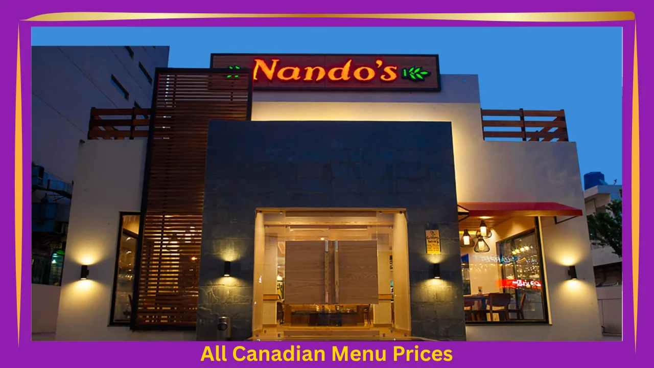 Nando's Menu With Prices In Canada