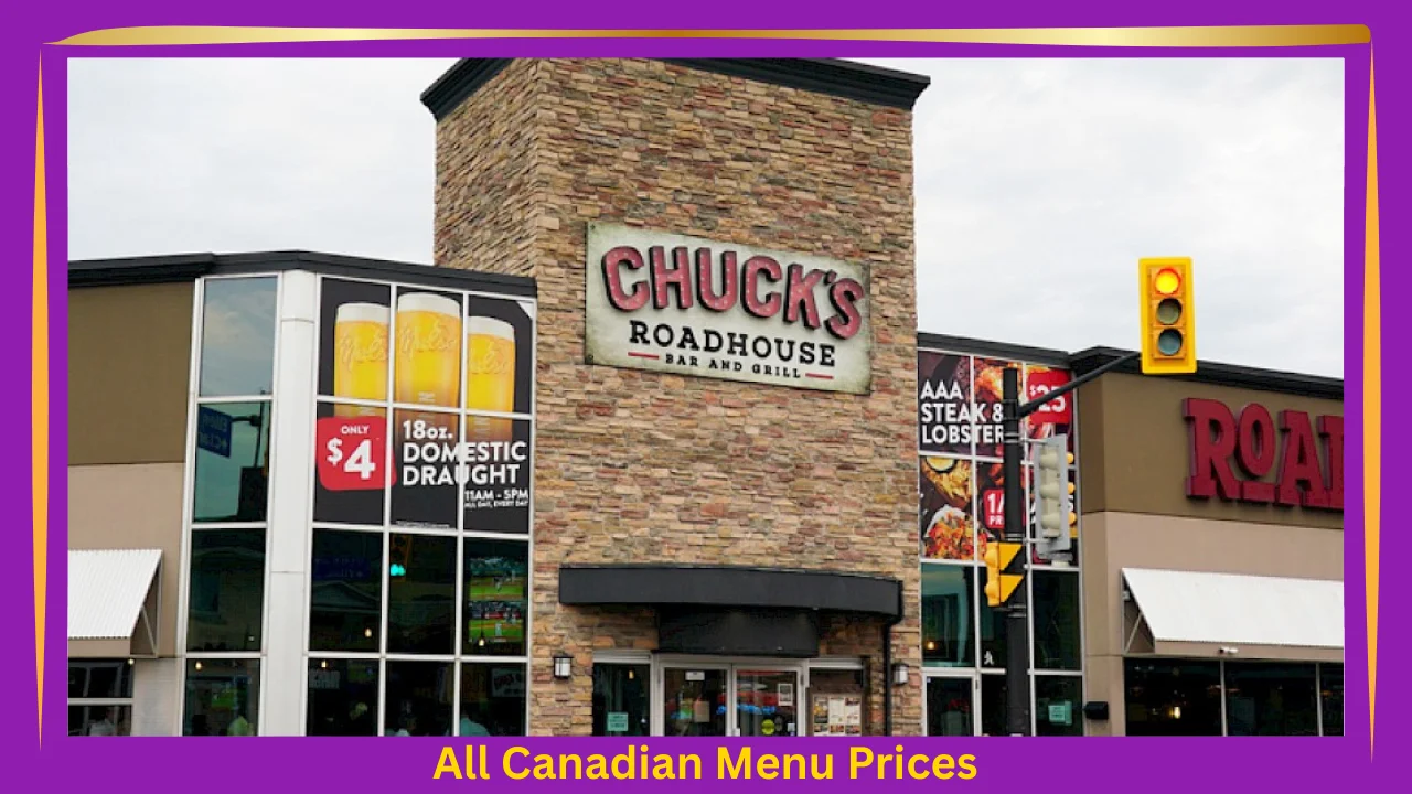 Chuck's Roadhouse Menu Prices In Canada
