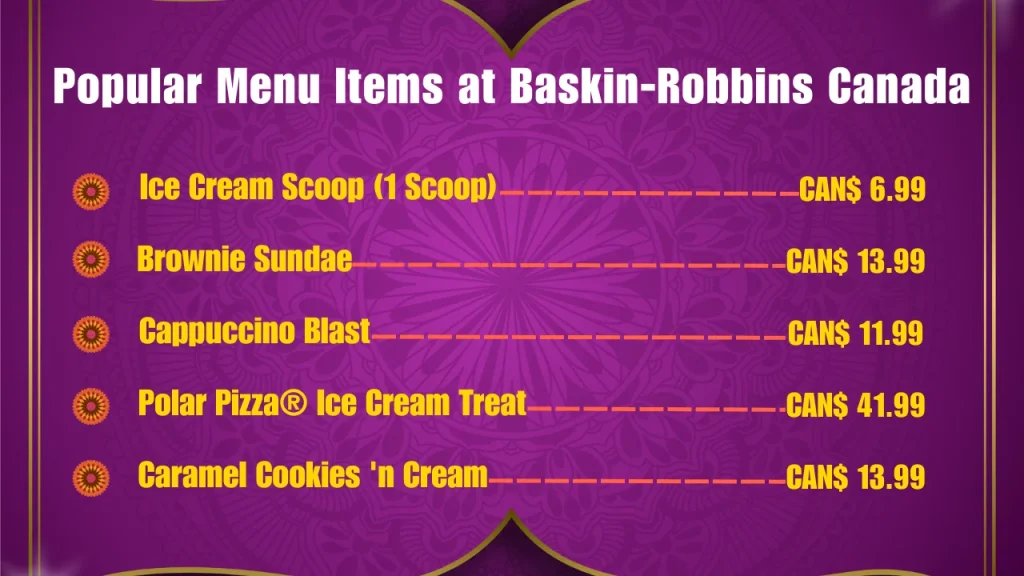 Baskin-Robbins Menu Prices In Canada 2 Most Popular Menu Items at Baskin-Robbins Canada